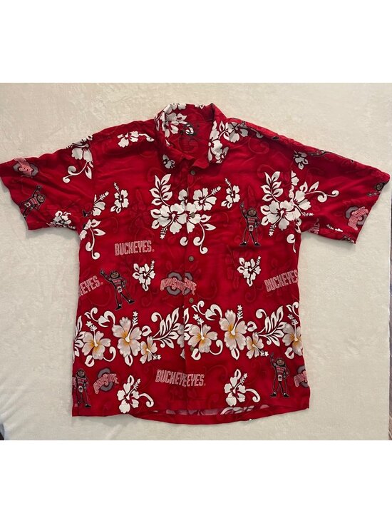 Spike Sports Other - Spike Sports Ohio State Buckeyes Hawaiian Shirt Button Front sz 3XL